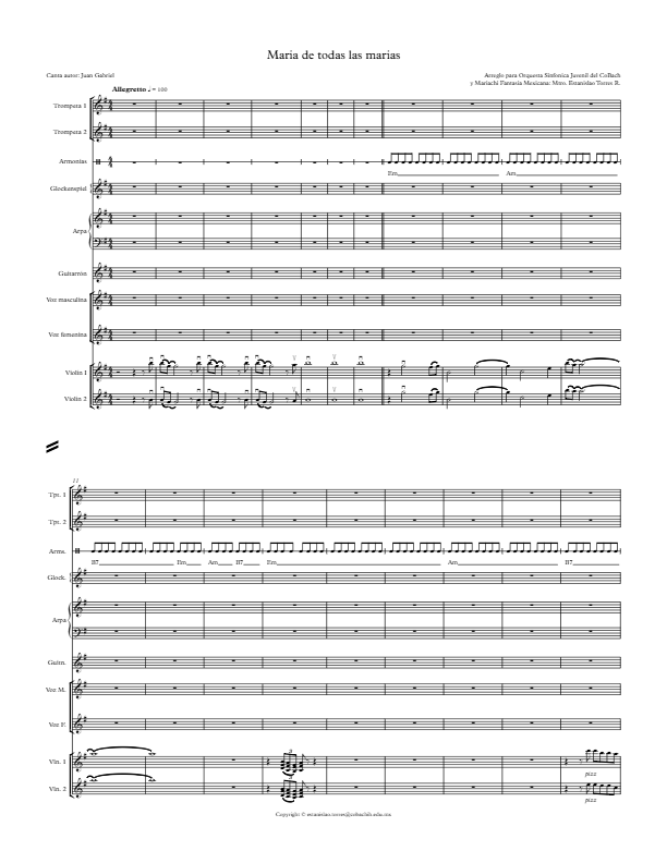 La imagen puede contener una previsualizacion de una partitura